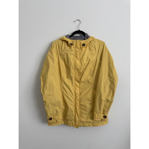 Northface Jackets & Blazers - The North Face Yellow Hooded Rain Jacket Windbreaker Womens M Lightweight